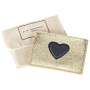 Tarjetero Elie Beaumont Heart - Dorado/Azul marino