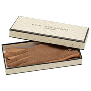 Guantes Elie Beaumont Herringbone - Camel Marrón