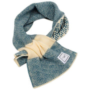 Bufanda de punto de Elie Beaumont - Teal Basketweave