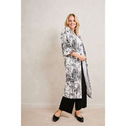Elie Beaumont Serendipity Long Kimono - Negro/Blanco Grulla