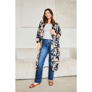 Kimono largo Serendipity de Elie Beaumont - Azul medianoche