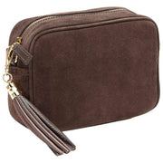 Bolso bandolera Elie Beaumont de ante - Marrón oscuro