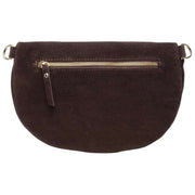 Bolso bandolera grande de ante Elie Beaumont - Marrón chocolate