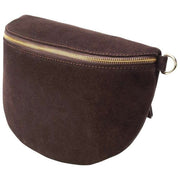 Bolso bandolera grande de ante Elie Beaumont - Marrón chocolate