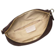 Bolso bandolera grande de ante Elie Beaumont - Marrón chocolate