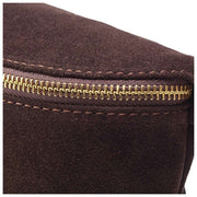 Bolso bandolera grande de ante Elie Beaumont - Marrón chocolate