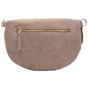 Bolso bandolera grande Elie Beaumont de ante - Beige visón