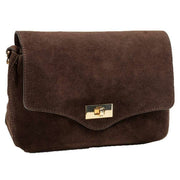 Bolso torcido midi de ante Elie Beaumont - Marrón chocolate