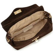 Bolso torcido midi de ante Elie Beaumont - Marrón chocolate