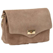 Bolso torcido midi de ante Elie Beaumont - Beige visón