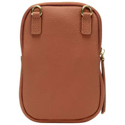 Bolso para teléfono Elie Beaumont de ante - Bronceado