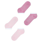 Esprit Allover Stripe 2 Pack Sneaker Socks - Pink