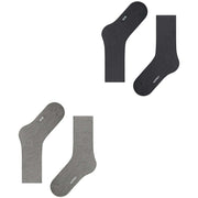 Esprit Basic Tennis 2 Pack Socks - Grey Mix