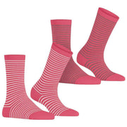 Esprit Fine Line 2 Pack Socks - Pink