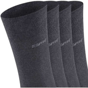 Esprit Solid 4 Pack Socks - Anthracite Mel Grey