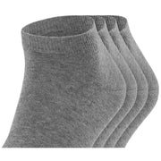 Esprit Solid Sneaker 4 Pack Socks - Light Grey Mel