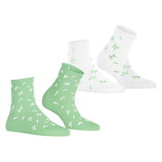 Esprit Twig 2 Pack Socks - Green/White