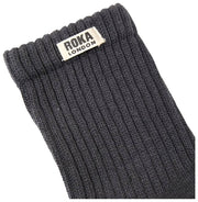 Calcetines Roka Windsor Solid Crew - Negro desteñido