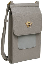 Bolso bandolera Mini Bloomsbury de Alice Wheeler London - Gris pizarra