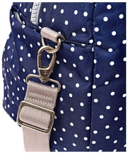 Bolso de viaje Roka Gatwick mediano de lona reciclada - Lunares azul marino