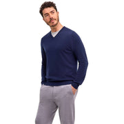falke-pure-cashmere-v-neck-sweater---space-blue-35073093