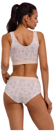 Falke Bralette estilo bustier con estampado Daily Comfort, paquete de 2 - Beige/Azul