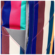 Mochila mediana de lona reciclada Roka Canfield B - Rayas anchas y multicolores