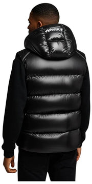 Helvetica Mountain Pioneers Chaqueta con capucha sin mangas Space - Negro