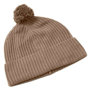 Falke Cashmere Pom-Pom Beanie - Camel Brown