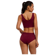 Falke Bralette tipo corpiño con estampado Daily Comfort, paquete de 2 - Rojo