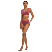 Falke Bralette tipo corpiño con estampado Daily Comfort, paquete de 2 - Rojo