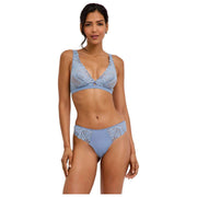Bralette triangular Falke Delicate Touch - Azul Acero