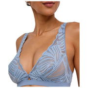 Bralette triangular Falke Delicate Touch - Azul Acero