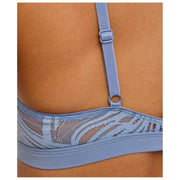 Bralette triangular Falke Delicate Touch - Azul Acero