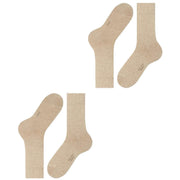 Falke Happy 2 Pack Socks - Sand Mel Beige