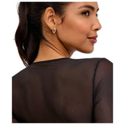 Body de tiras Falke Private Sheer Lines - Negro