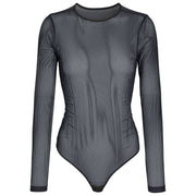 Body de tiras Falke Private Sheer Lines - Negro
