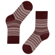 Falke Sunset Stripe Socks - Claret Red