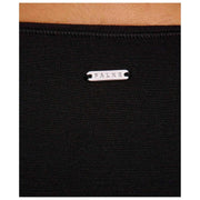 Falke Body Breve De Algodón Con Cuello Redondo Timeless - Negro