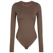 Body corto Falke Timeless Cotton Crew - Milkshake Brown