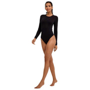 Falke Body Timeless De Algodón Con Cuello Redondo - Negro