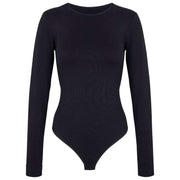 Falke Body Timeless De Algodón Con Cuello Redondo - Negro