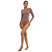 Body Falke Timeless Cotton Crew String - Milkshake Brown