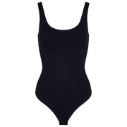 Falke Body sin mangas de algodón Timeless - Negro