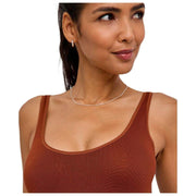 Body Falke Timeless Cotton Tank Brief - Mink Brown