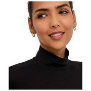 Falke Timeless Body Breve De Algodón Con Cuello Alto - Negro