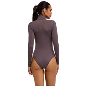 Falke Timeless Body Breve De Algodón Con Cuello Alto - Gris Hierro