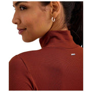 Falke Timeless Body breve de algodón con cuello alto - Mink Brown