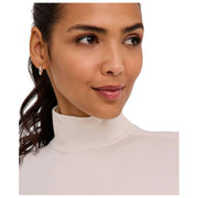 Falke Timeless Body Breve De Algodón Con Cuello Alto - Blanco Perla