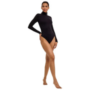 Falke Timeless Body De Algodón Con Cuello Alto Y Cordones - Negro